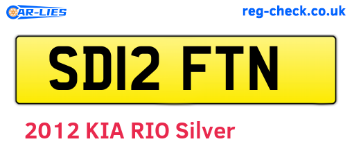 SD12FTN are the vehicle registration plates.