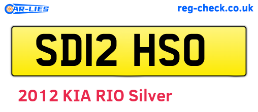SD12HSO are the vehicle registration plates.