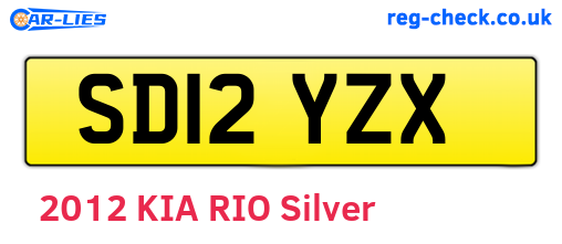 SD12YZX are the vehicle registration plates.