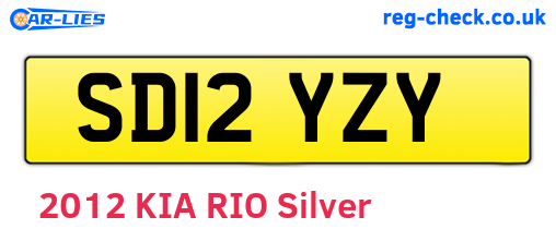 SD12YZY are the vehicle registration plates.