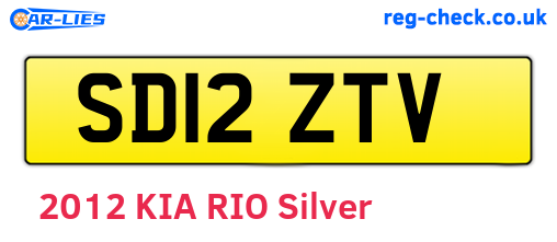 SD12ZTV are the vehicle registration plates.