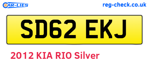 SD62EKJ are the vehicle registration plates.