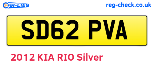 SD62PVA are the vehicle registration plates.