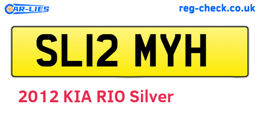SL12MYH are the vehicle registration plates.