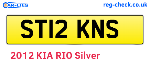 ST12KNS are the vehicle registration plates.