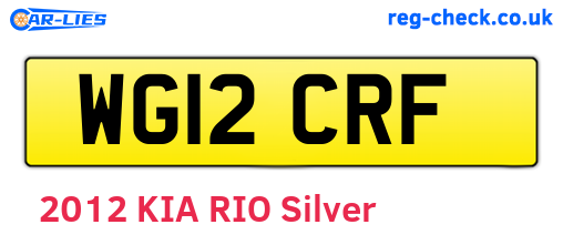 WG12CRF are the vehicle registration plates.