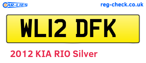 WL12DFK are the vehicle registration plates.