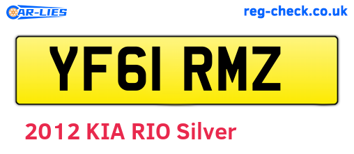 YF61RMZ are the vehicle registration plates.