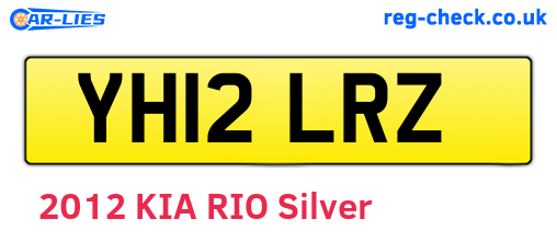 YH12LRZ are the vehicle registration plates.