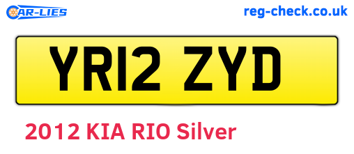 YR12ZYD are the vehicle registration plates.
