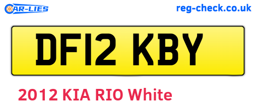 DF12KBY are the vehicle registration plates.
