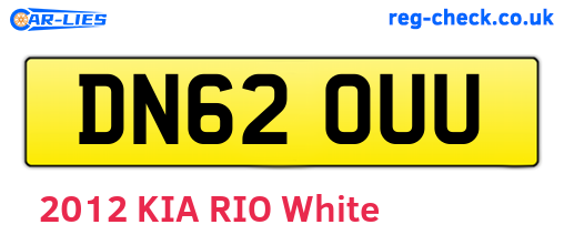 DN62OUU are the vehicle registration plates.