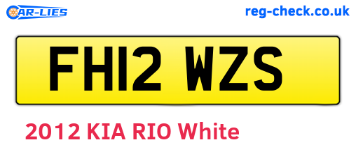 FH12WZS are the vehicle registration plates.