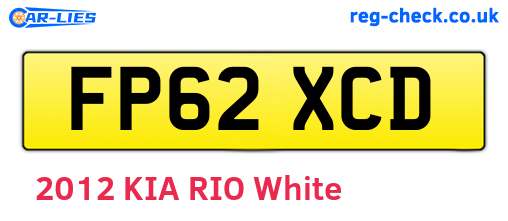 FP62XCD are the vehicle registration plates.
