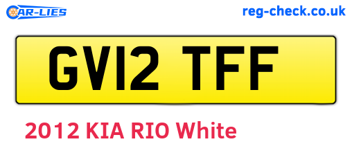 GV12TFF are the vehicle registration plates.