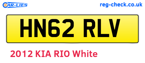 HN62RLV are the vehicle registration plates.