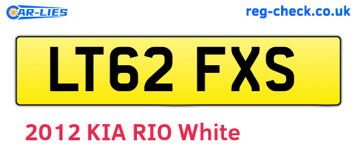 LT62FXS are the vehicle registration plates.