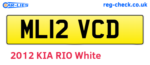 ML12VCD are the vehicle registration plates.
