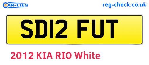 SD12FUT are the vehicle registration plates.