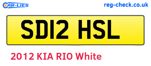 SD12HSL are the vehicle registration plates.