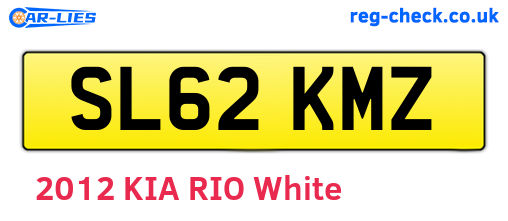 SL62KMZ are the vehicle registration plates.
