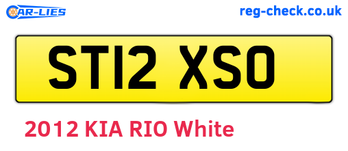 ST12XSO are the vehicle registration plates.