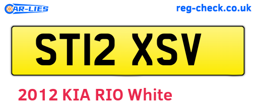 ST12XSV are the vehicle registration plates.