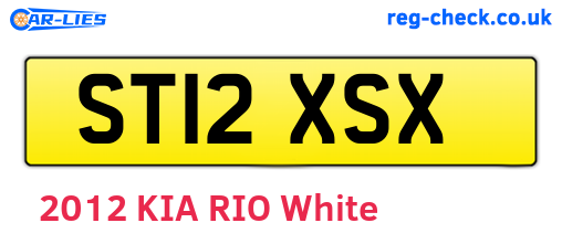 ST12XSX are the vehicle registration plates.
