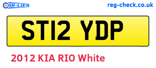 ST12YDP are the vehicle registration plates.