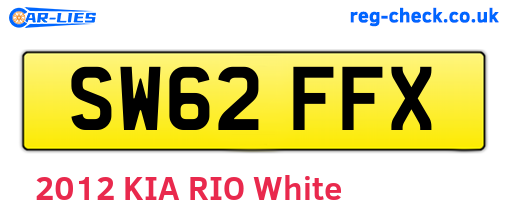 SW62FFX are the vehicle registration plates.