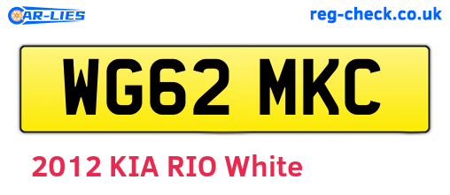 WG62MKC are the vehicle registration plates.