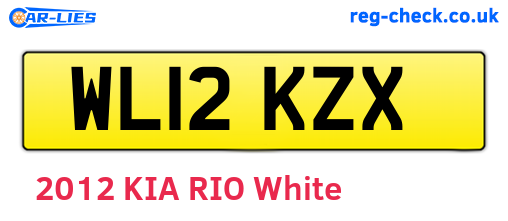 WL12KZX are the vehicle registration plates.