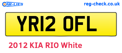 YR12OFL are the vehicle registration plates.