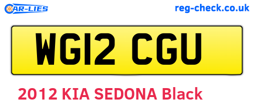 WG12CGU are the vehicle registration plates.