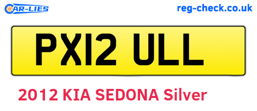 PX12ULL are the vehicle registration plates.