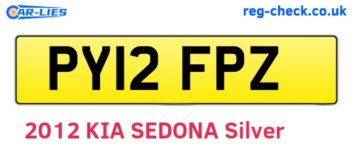 PY12FPZ are the vehicle registration plates.