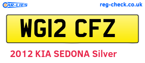 WG12CFZ are the vehicle registration plates.
