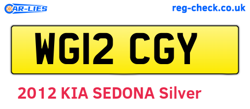 WG12CGY are the vehicle registration plates.