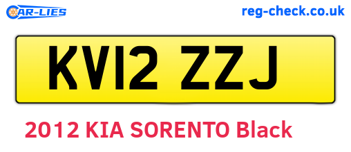 KV12ZZJ are the vehicle registration plates.