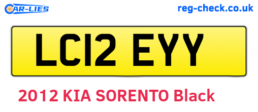 LC12EYY are the vehicle registration plates.