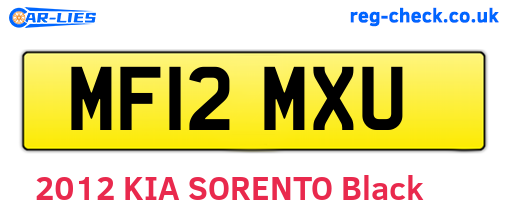 MF12MXU are the vehicle registration plates.