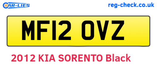 MF12OVZ are the vehicle registration plates.
