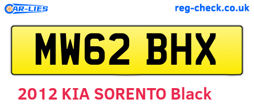 MW62BHX are the vehicle registration plates.