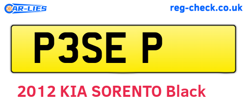 P3SEP are the vehicle registration plates.