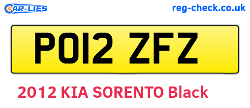 PO12ZFZ are the vehicle registration plates.