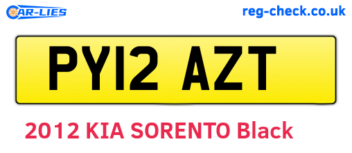 PY12AZT are the vehicle registration plates.