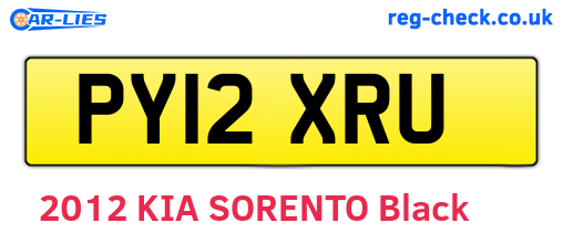 PY12XRU are the vehicle registration plates.