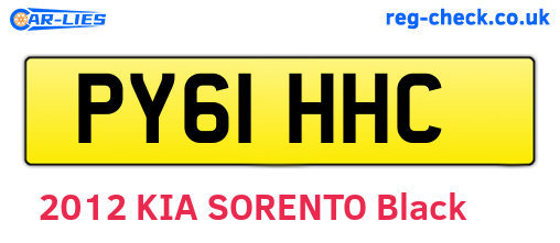 PY61HHC are the vehicle registration plates.