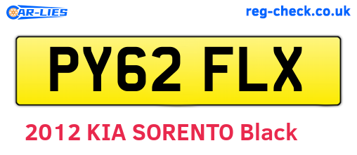 PY62FLX are the vehicle registration plates.