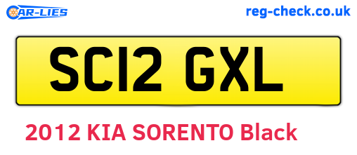SC12GXL are the vehicle registration plates.